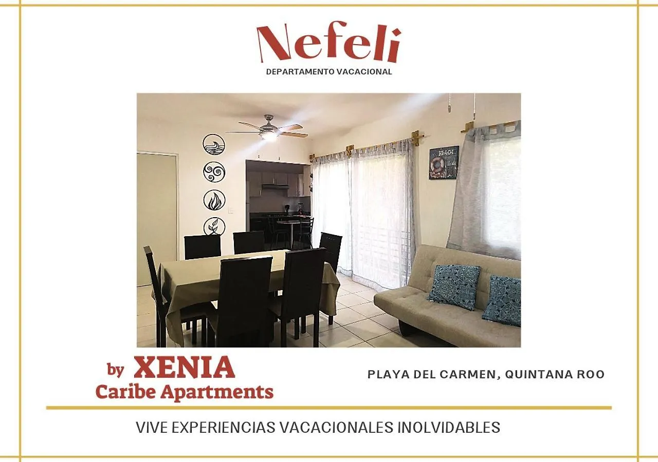 신데 델 카르멘 Nefeli Departamento By Xenia Caribe 아파트 멕시코