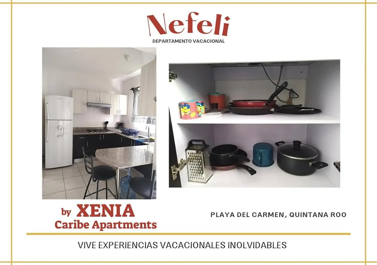 신데 델 카르멘 Nefeli Departamento By Xenia Caribe 아파트 멕시코
